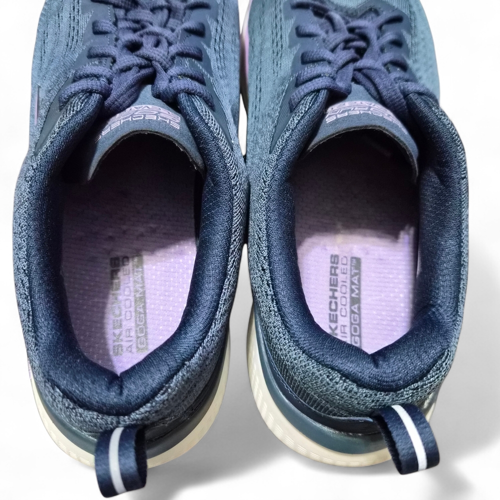 Skechers Women's GO Run 2.0 Elevate Ombre Sneakers Navy/Lavender Size 10 Wide - Picture 8 of 13